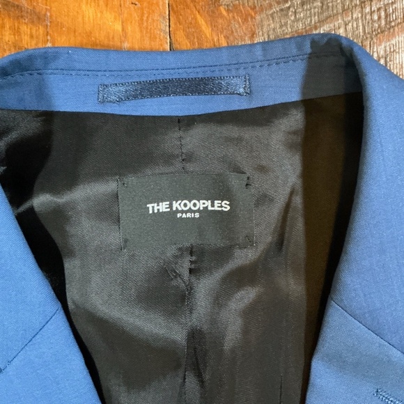 The Kooples Paris Blue Wool Blend Slim Fit Blazer Men’s 54 NWT - Picture 6 of 6